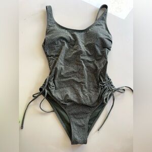 Xhilaration Green Shimmer One Piece - S